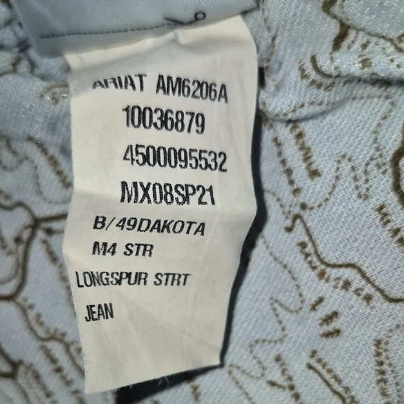 Ariat M4 Men's Relaxed Straight Leg Blue Jeans - Picture 7 of 10